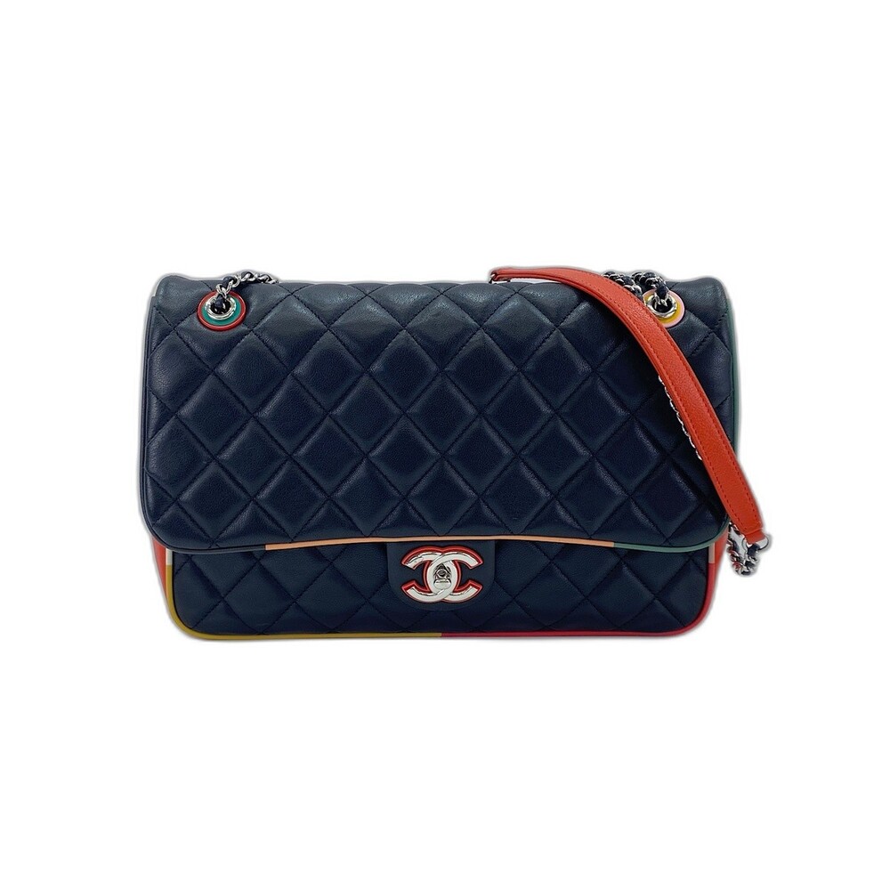 Auth Chanel Shoulder Bag Leather Black #311435C24B